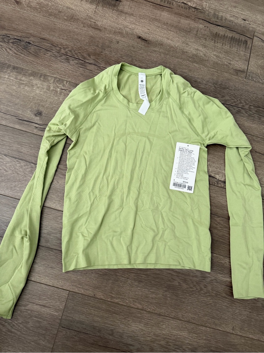 lululemon athletica Lime Green Long Sleeve Tee